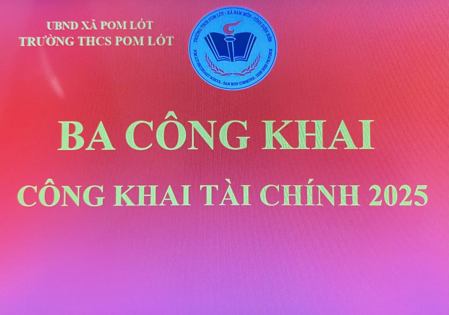 CÔNG KHAI TÀI CHÍNH NĂM 2025