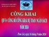 QĐ V/v Công bố công khai dự toán ngân sách năm 2024 của Trường THCS xã Pom Lót huyện Điện Biên