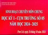 SINH HOẠT CHUYÊN MÔN CHUNG HỌC KỲ I - CỤM TRƯỜNG SỐ 5. Năm học: 2024- 2025